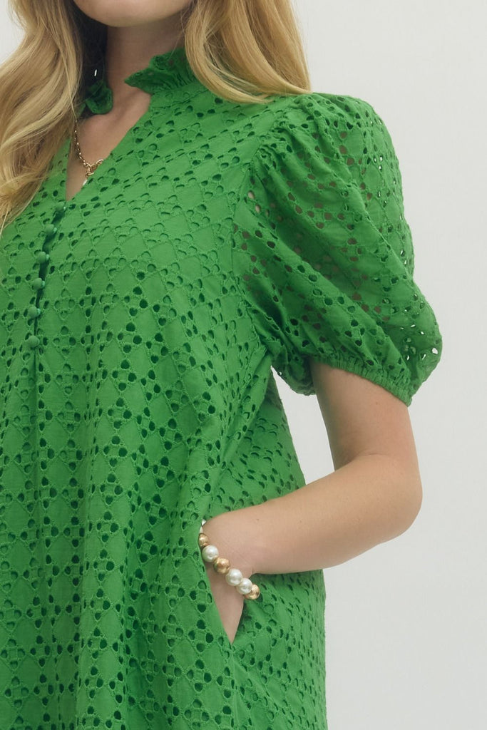 kelly green eyelet dress Colby Eyelet Midi, Kelly Green - New Arrivals