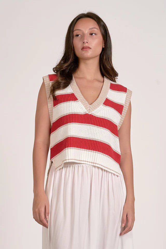 Flum Pebble Summer Glacier Review Ivory Knit Sweater Vest Red & White Striped Sweater Vest Oh Yeah Boutique Flum Pebble Summer Glacier Review Ivory Knit Sweater Vest Red & White Striped Sweater Vest Oh Yeah Boutique