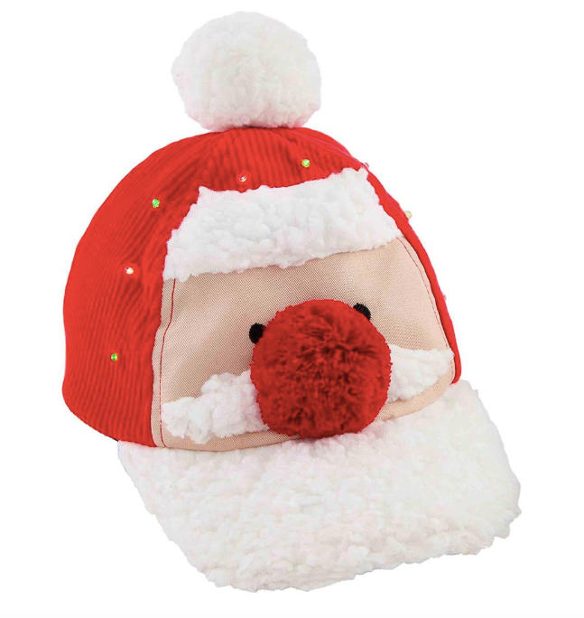 Santa Light Up Baseball Hat