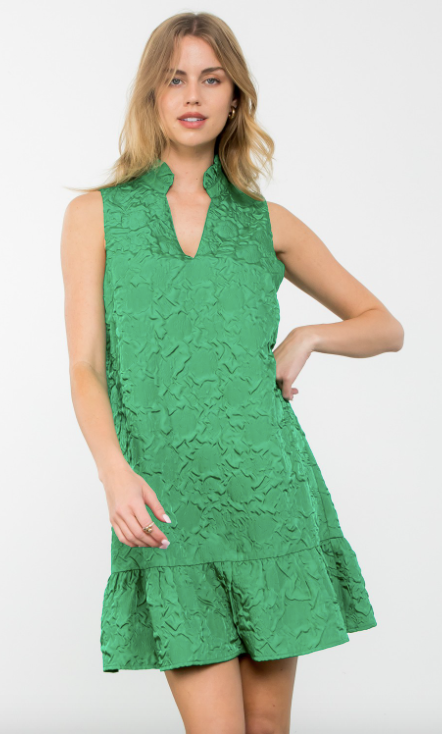 Green Sleeveless Textured Dress Oh Yeah Boutique Green Sleeveless Textured Dress Oh Yeah Boutique