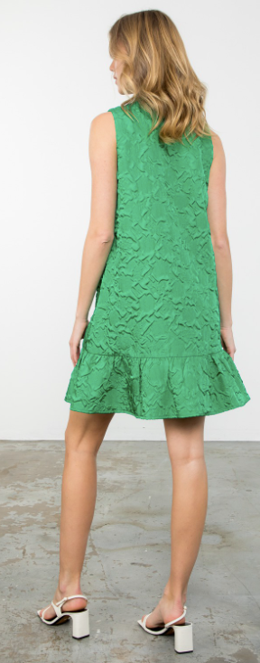 Green Sleeveless Textured Dress Oh Yeah Boutique Green Sleeveless Textured Dress Oh Yeah Boutique