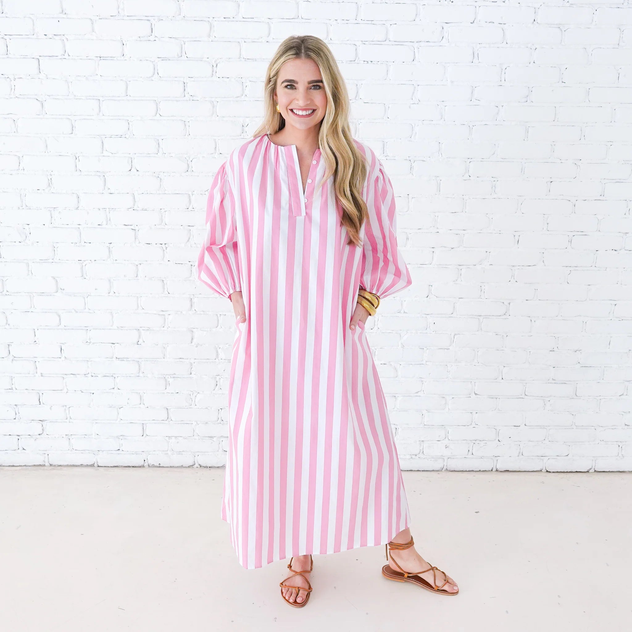 pink and white striped maxi dress Pink Cabana Stripe Maxi Dress