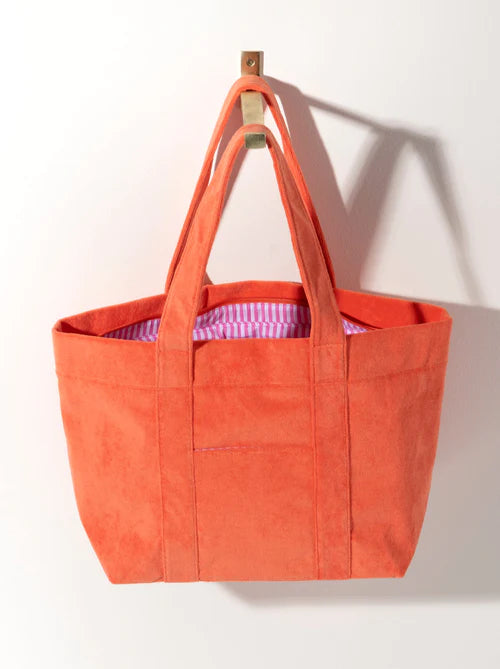 Terry cloth tote outlet bag